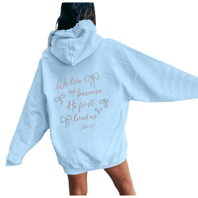 Chandail à Capuche Décontracté pour Femmes avec Imprimé Nœud Automne Hiver Chandail Confortable et Élégant