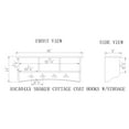 thumbnail image 5 of Alaterre Furniture Shaker Cottage Bench/Coat Hook with Storage, Ivory, 5 of 7