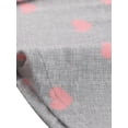 thumbnail image 5 of INSPIRE CHIC Women's Plaid Heart Printed Shirtdress Sleepshirt Loungewear Pajama Shirt Dress M Gray Heart, 5 of 5
