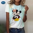 thumbnail image 2 of Women's Summer Casual T-Shirt 2023 Fashion Disney Mickey Mouse Print Short-Sleeved Pullover New Oversized Round Neck Loose Top5XL Gao Jinjia LED, 2 of 2