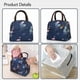 thumbnail image 5 of Navy Blue Flamingo Cool Bento Bag Bento Bag Portable Insulated Lunch Bag Cool Lunch Bag Picnic Tote Bag Insulated Bag Waterproof Canvas Ladies, Sol, 5 of 5