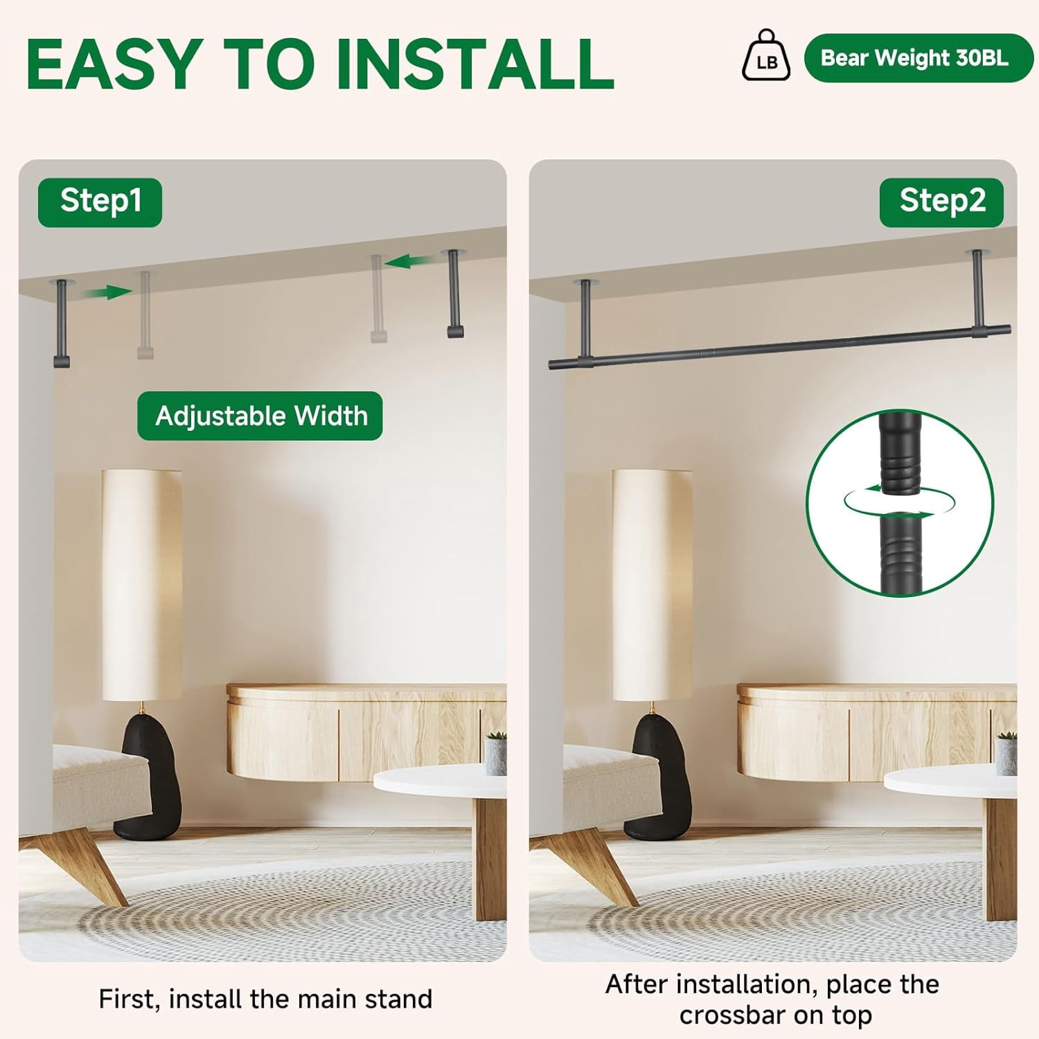 2 pcs Hanging Planters Rod – Plant Hanger Indoor for Window Ceiling, Hanging Plant Shelf for Wall Planter House Plants, Plant Shelves Metal Holder Bar 47.5In (Pots, Plants, Chains not Included)