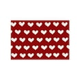 thumbnail image 2 of RuiJiao Red Linen Insulated Placemats with Heart Letter Print for Valentine's Day Dining Party, 2 of 8
