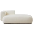 thumbnail image 4 of Arouseden 64 Inch Left Arm Chaise Lounge Chair Indoor,Small Chaise Lounge for Small Space,White Fainting Couch,End of Bed Couch,Cloud Lounge Chair Living Room,Bedroom, 4 of 6