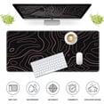 thumbnail image 2 of Topographic Mouse Pad, Gaming Mouse Pad, Extended Kanagawa Desk Pad, 35.4x15.75in XXL Mouse Pad with Non-Slip Rubber Base, Anime Mice Pad Desk Mat, Grey 2, 2 of 7