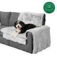 thumbnail image 4 of FurHaven Pet Products Luxury Fur Snuggle Spot Furniture Protector - Mist Gray, One Size, 4 of 12