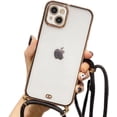 thumbnail image 1 of For Apple iPhone 12 Black Smart Shockproof Luxury Stream Electro Plating Elegant Cover Case, 1 of 5