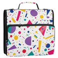 thumbnail image 5 of FORMRS Zipper Binder with Shoulder Strap 2-inch Ring 500 Sheet Capacity File Bag, Retro Round, 5 of 5