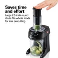 thumbnail image 4 of Hamilton Beach 3-in-1 Electric Spiralizer, 3 Cutting Cones, Metal Food Grip, 6 Cup Capacity, Black, 4 of 8
