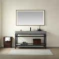 thumbnail image 5 of Vinnova Funes 60" Single Sink Bathroom Vanity in Matte Black Frame White Top with Mirror, 5 of 7