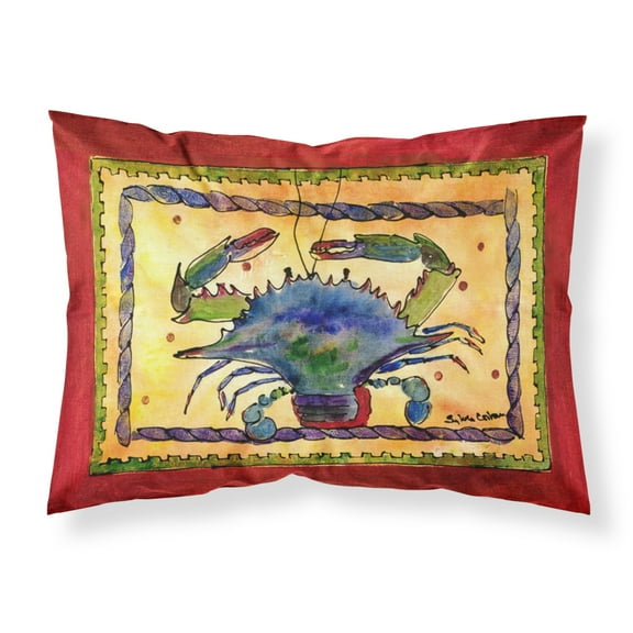 Carolines Treasures 8056PILLOWCASE Crab Fabric Standard Pillowcase Standard multicolor