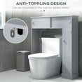 thumbnail image 5 of HOMCOM Freestanding Over the Toilet Bathroom Cabinet with Adjustable Shelves, Toilet Rack, Space Saver, Bathroom Storage Organizer, 5 of 9