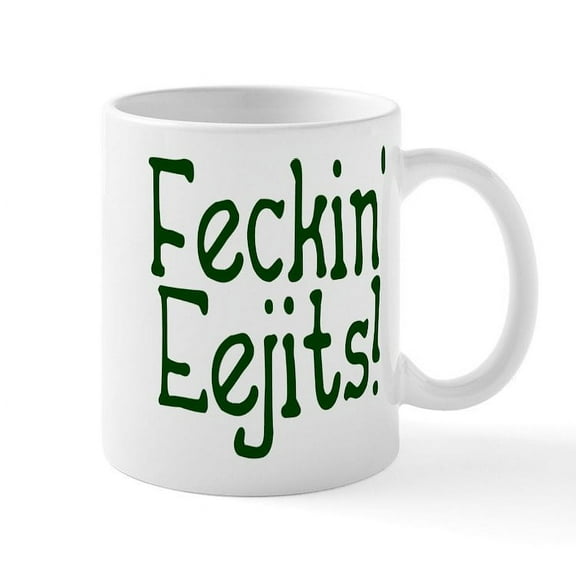 CafePress - Feckin' Eejits! Mug - 11 oz Ceramic Mug - Novelty Coffee Tea Cup
