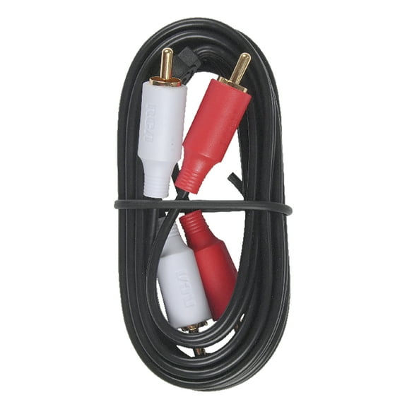 RCA 10' Male RCA to Male Stereo Hookup Cable with RCA Plugs