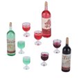 thumbnail image 4 of Miniature Bottle, Dollhouse Miniature Dollhouse Wine Bottle For Game For Kitchen For Party, 4 of 8