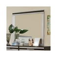 thumbnail image 2 of Benjara Wooden Square Frame Mirror, Silver & Espresso Brown, 2 of 2