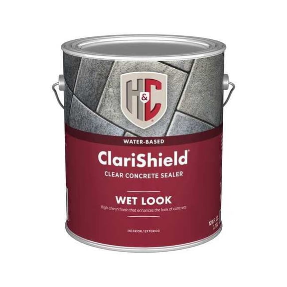 H&C 50.100204-16, Clear Concrete Floor Industrial Sealant, 9.5 lb 1 gal