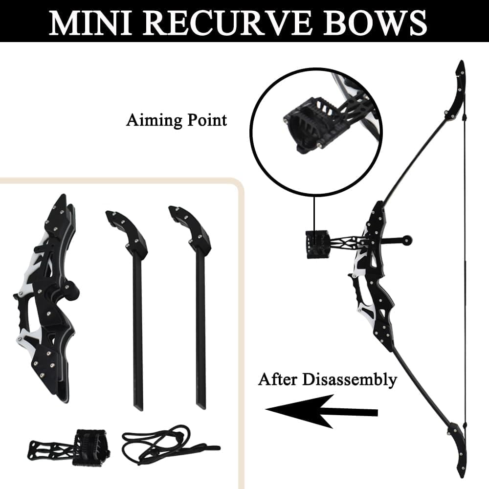 Piaoyu 18.9 Inch Mini Composite Bow and Arrow Set, Indoor Competitive Sports Shooting Practice