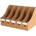 thumbnail image 1 of Magazine File Holder, Folder Holder, Magazine Organizer, Book Bins, Set of 5, Brown, 1 of 2