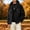 Black, variant on Men's Camo Print Hooded Cargo Jacket Multi Snap Flap Pockets Drawstring Hem Windproof Warm Casual Street Outerwear for Cold Fall Daily Khaki L