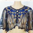 thumbnail image 6 of Ywmsfl Delicate Sequins Adorned Capelet Shoulder Wrap Breathable Mesh Fabric Scarf Shawl With Intricated Beadwork Design, 6 of 19