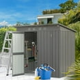 thumbnail image 3 of Aidenkid Outdoor Storage Shed 6' x 4', Metal Waterproof Utility Tool Shed Storage House Clearance with Double Lockable Doors & Air Vent for Backyard Garden Lawn Patio, 3 of 8