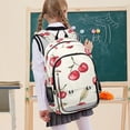 thumbnail image 7 of FORMRS Unisex School Backpack 17" Student Travel Bag with Laptop Compartment, Red Cherry, 7 of 7
