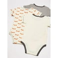 thumbnail image 4 of Touched by Nature Baby Boy Organic Cotton Bodysuits 3pk, Fox, 6-9 Months, 4 of 8