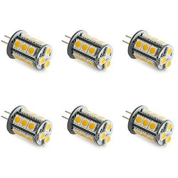 Makergroup T3 G4 Bi-pin LED Light Bulb 12VACDC Low Voltage 3Watt Warm White 2700K-3000K for Outdoor Landscape Lighting Path Lights Deck Lights Step LightsPaver Lights 6-Pack