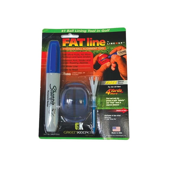 ProActive Sports Golf Line M Up Fat Line Blue Ball Marker New