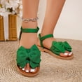 thumbnail image 2 of Rokment Womens Bow Flat Dress Sandals Beach Summer Comfortable Stylish Casual Bowknot Low Heel Open Toe Slingback Sandals for Vacation Walking G Size 7, 2 of 8