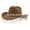 Brown, variant on Fgnfyis Stylish Cowboy Hat for Womens Hats and Men Western Hat with Large Round Gemstone Fringe Rhinestone Decorations for Parties White