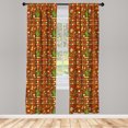 thumbnail image 4 of Ambesonne Fiesta Party Window Curtains, Holiday Mexico Art, Each 28" W x 95" L, Redwood Fern Green, 4 of 4