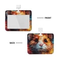 thumbnail image 2 of Bingfone Oil Painting Colorful Hamster Card Badge Holder,for Girls Girly Women 4 x 3 Inch Nurses School Identity Cruise Travel Name Tags Cover Protector Case, 2 of 7