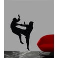 thumbnail image 2 of Wallhogs Martial Arts Sparring Silhouette Cutout Wall Decal, 2 of 2