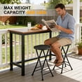 thumbnail image 4 of OROFULL 24 Inch Tall Folding Stool 2 Pack, Heavy Duty HDPE Portable Bar Stool with Carry Handle & Steel Frame for Indoor Outdoor Use, Black, 4 of 8