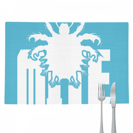 

Insect Fear Animal Placemat Pad Kitchen Woven Heat Resistant Cushion Rectangle