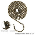 thumbnail image 3 of Cadena de cuentas de bola de bronce de 3 pies de largo con gancho para llavero para ventilador de techo, 1 paquete, 3 of 4