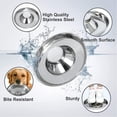 thumbnail image 5 of 2 tazones para perros de alimentación lenta de acero inoxidable, el tazón para destete para cachorros se puede usar para que varios cachorros coman agua y tazones para cachorros (30 * 3,2 cm) ER, 5 of 5