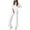 White, variant on Women's 2 Piece Outfits Casual Short Sleeve Pullover Tops and Wide Leg Pants Lounge Sets Tracksuits
