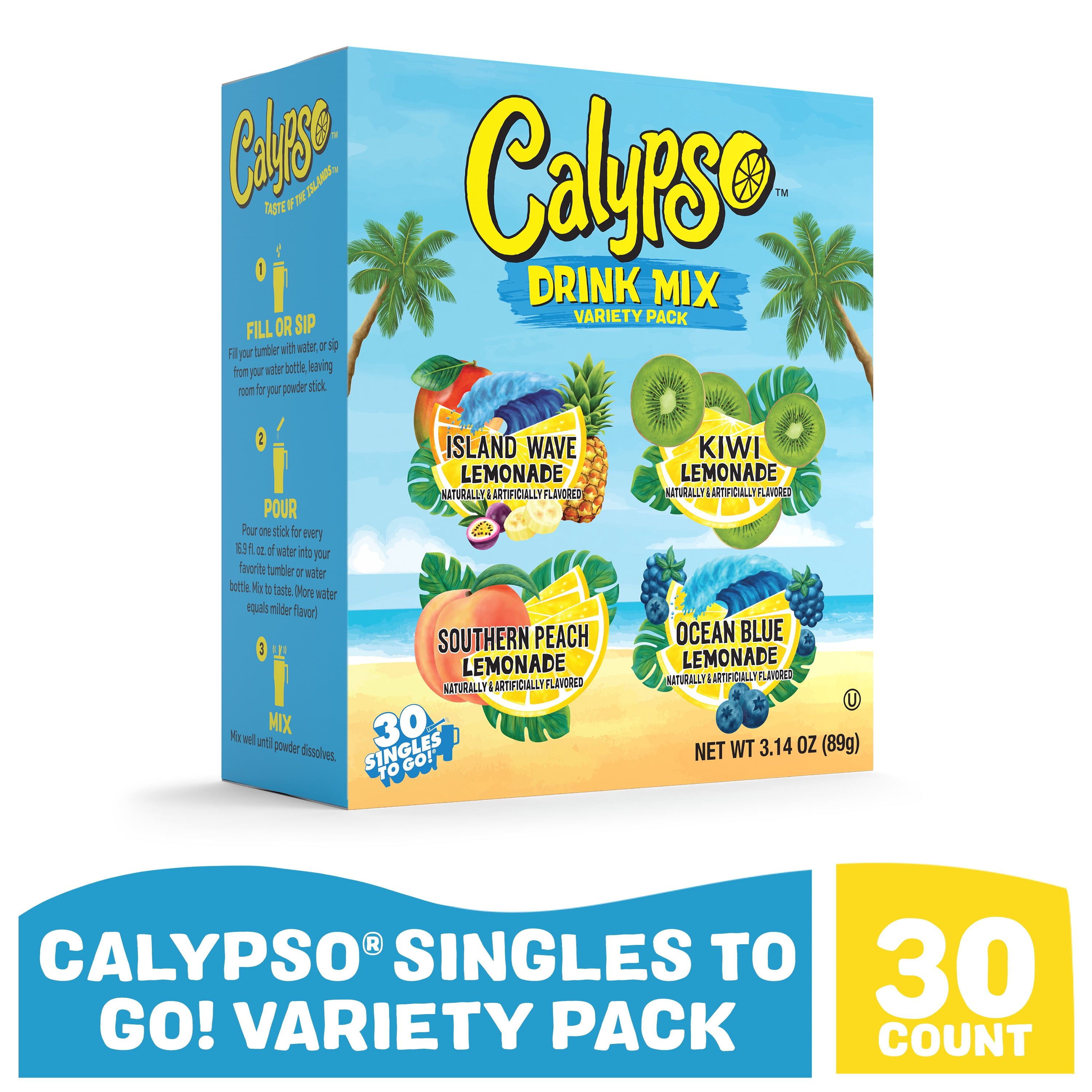 巽朗　/ サンデイ　ska calypso determinations Calypso Lemonade Singles to Go Powdered Drink Mix Variety Pack, 30