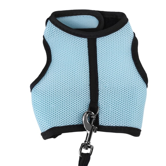 M Buder Arnés y Correa para Hámster y Animales Pequeños, Chaleco de Paseo Seguro y Transpirable con Diseño Único (Azul Claro, Talla M, 14-18 cm / 5.5-7.1 inches)