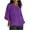 Dark blue, variant on TODOZO Cotton Linen Shirts for Women 2025 Summer 3/4 Sleeve V Neck Oversized Dressy Casual Loose Solid Tunic Tops Classic-Fit Breathable Shirts Comfy Vacation Outfits Workout Clothes Army Green L