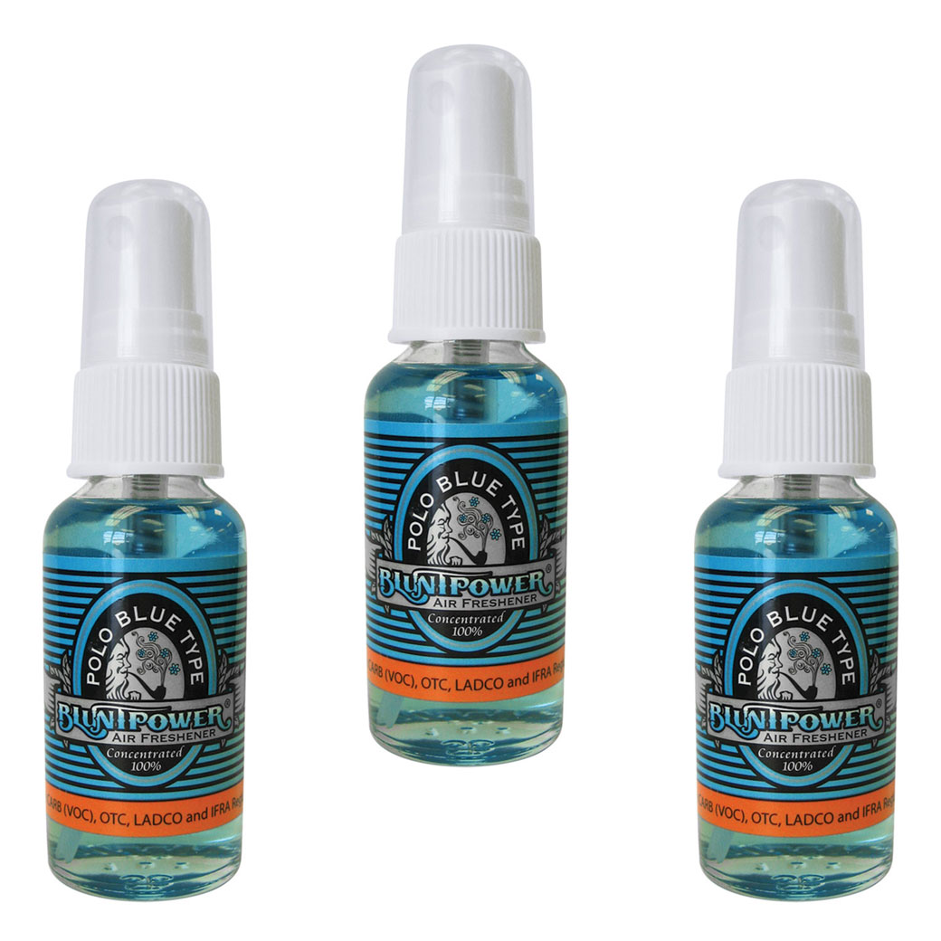 BluntPower 1 oz Bottle Oil Based Air Freshener & Oil Burner, Polo Blue