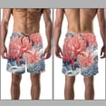 thumbnail image 3 of luoweisi Men's Beach Shorts Quick Dry Swim Trunks with Mesh Lining Coral L, 3 of 5