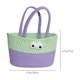 thumbnail image 3 of Desktop Woven Storage Basket | Cotton Thread Organizer | Handle | Breathable | Red Green Purple | 30x10x17cm | Sturdy | Decorative | Lightweight | Multi-Purpose | Home Office, 3 of 6
