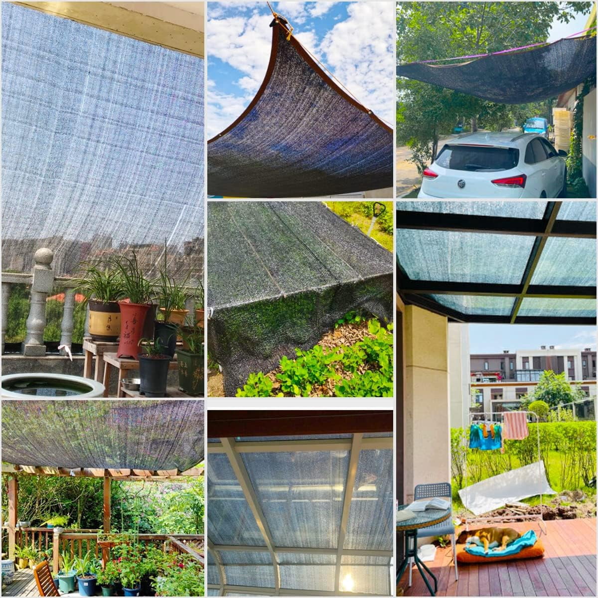 Shade Cloth,10ftx20ft Garden Shade Mesh Netting with Grommets, Sun Shades Outdoor Patio, Sun Shade Net for Patio Plants Greenhouse Chicken Coop Black Shading Rate 70% -90%,Black