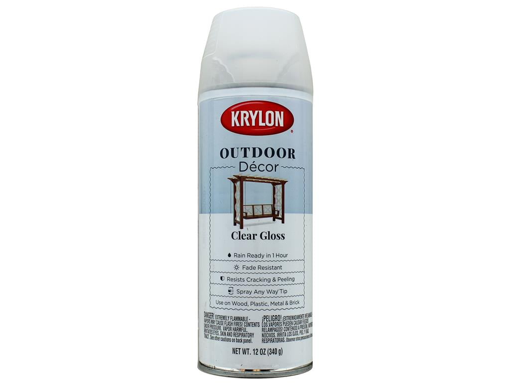 Krylon Outdoor Decor Paint Gloss 12oz Clear