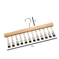 thumbnail image 3 of Dmlowu Dmlowu Wood Hangers for Closet, Space Saving Pant Hangers with 10 Clips, Windproof Clothes Hangers for Skirts Socks Scarves Shorts Accessories, 3 of 7