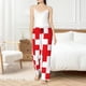thumbnail image 4 of Balery Red Cross 1 Pantalones de pijama para mujer, pijamas ultraligeros, pantalones de estar por casa-Large, 4 of 6